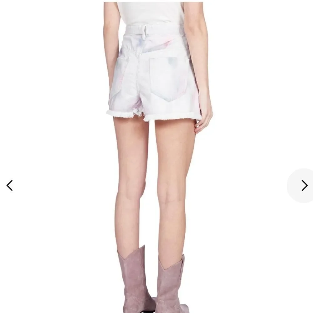 Isabel Marant Etoile Lesia Tie Dye Cut Off Shorts NEW Size 2 (Eu 34)